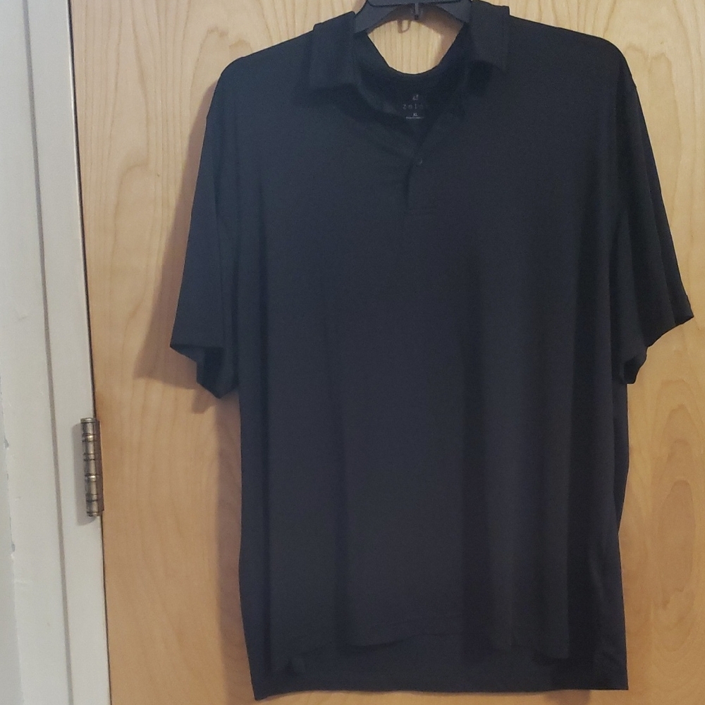 ZELOS Men's Dark Polo Shirt Soft Lightweight Golf